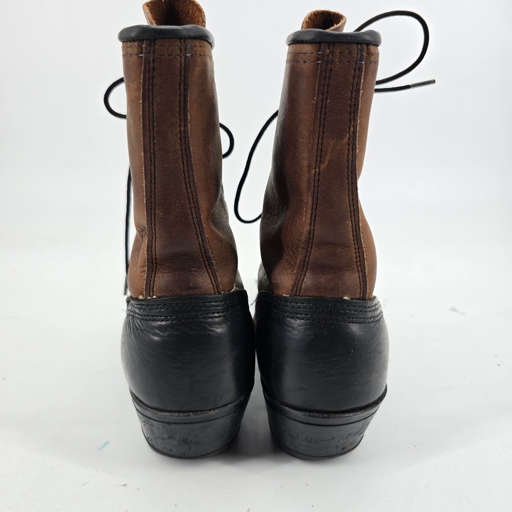 Justin Lace Up Roper Boots Womens 7.5 M Boots Brown Black Leather Kiltie USA - Picture 7 of 9